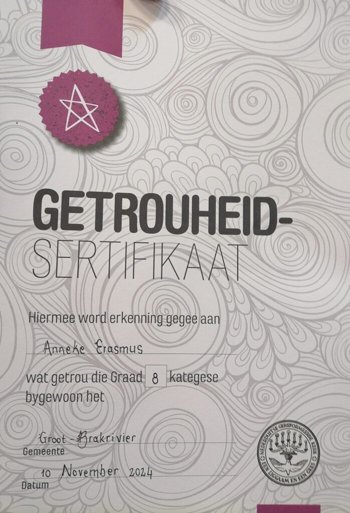 Jeug jaarafsluiting NG Kerk Groot-Brakrivier