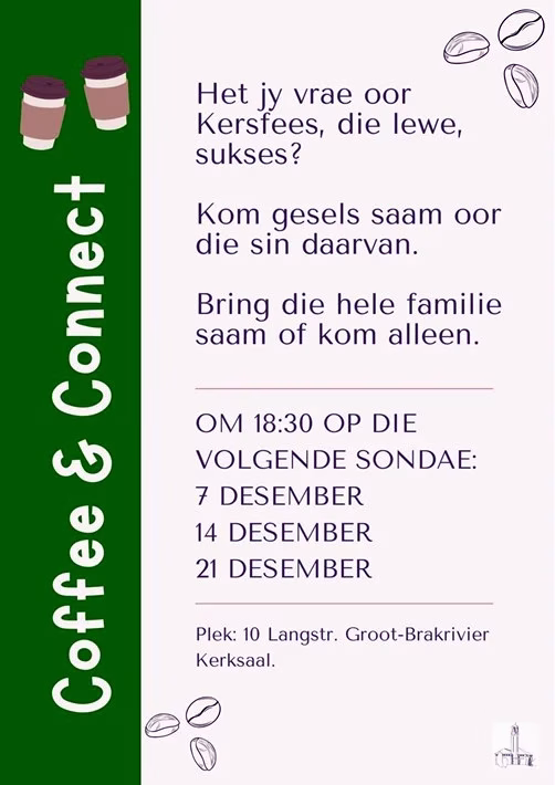 Coffee and Connect NG Kerksaal NG Kerk Groot-Brakrivier