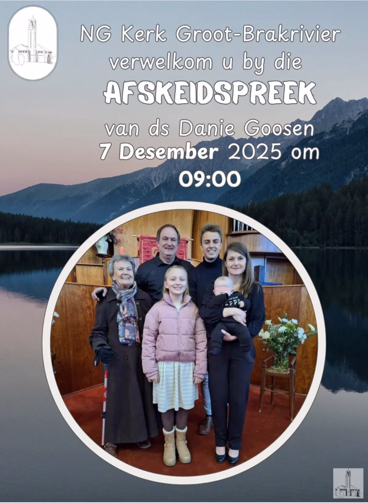 Danie afskeidspreek NG Kerk Groot-Brakrivier
