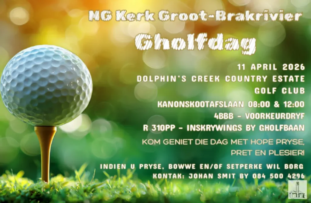 Gholfdag 11 April 2026 Dolphins Creek NG Kerk Groot-Brakrivier