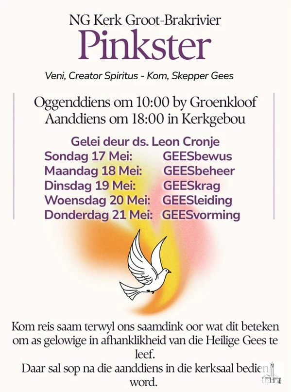 Pinkster 2026 NG Kerk Groot-Brakrivier