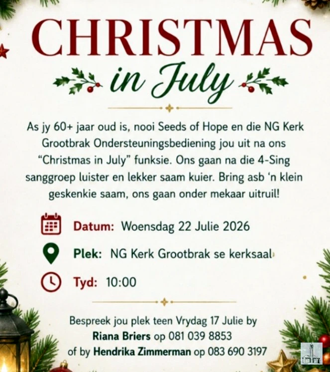 Christmas in July NG Kerk Groot-Brakrivier