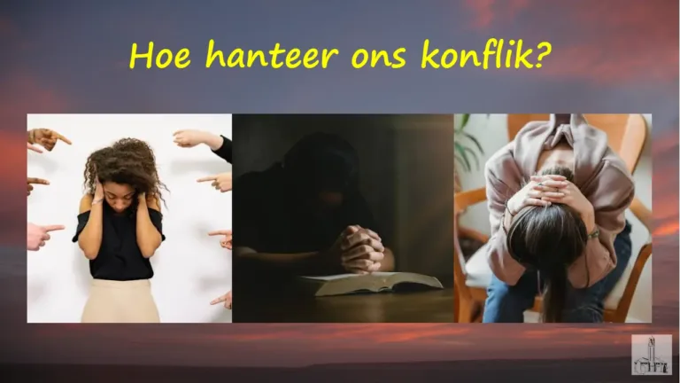 Stof tot nadenke: Hoe hanteer ons konflik?
