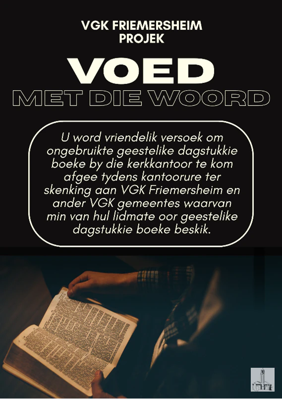 VGK Friemersheim - Dagstukkie Boeke NG Kerk Groot-Brakrivier