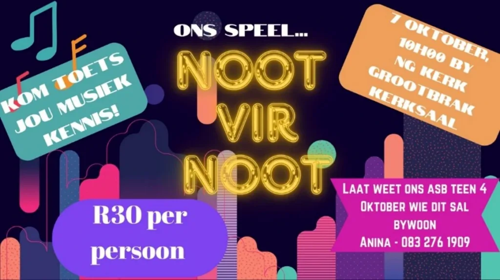 Klub 50 Noot vir Noot NG Kerk Groot-Brakrivier