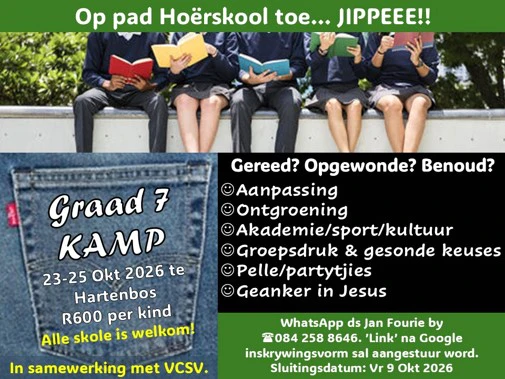 Skoolverwisselingskamp NG Kerk Groot-Brakrivier