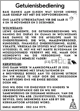Getuienisbediening NG Kerk Groot-Brakrivier