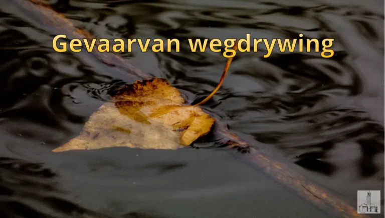 Stof tot nadenke: “Gevaar  van wegdrywing”