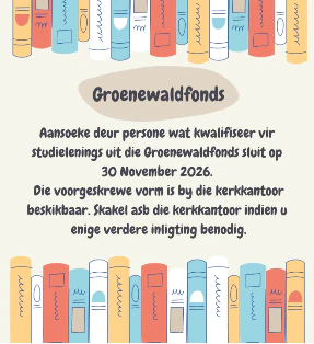 Groenewaldfonds NG Kerk Groot-Brakrivier