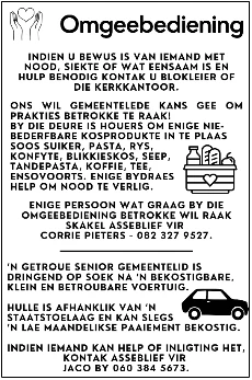 Omgeebedieing NG Kerk Groot-Brakrivier