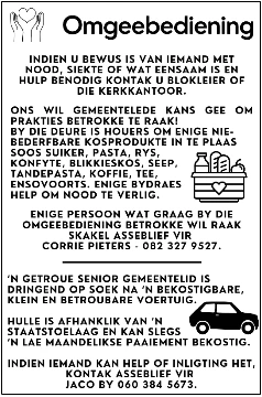 Omgeebediening NG Kerk Groot-Brakrivier